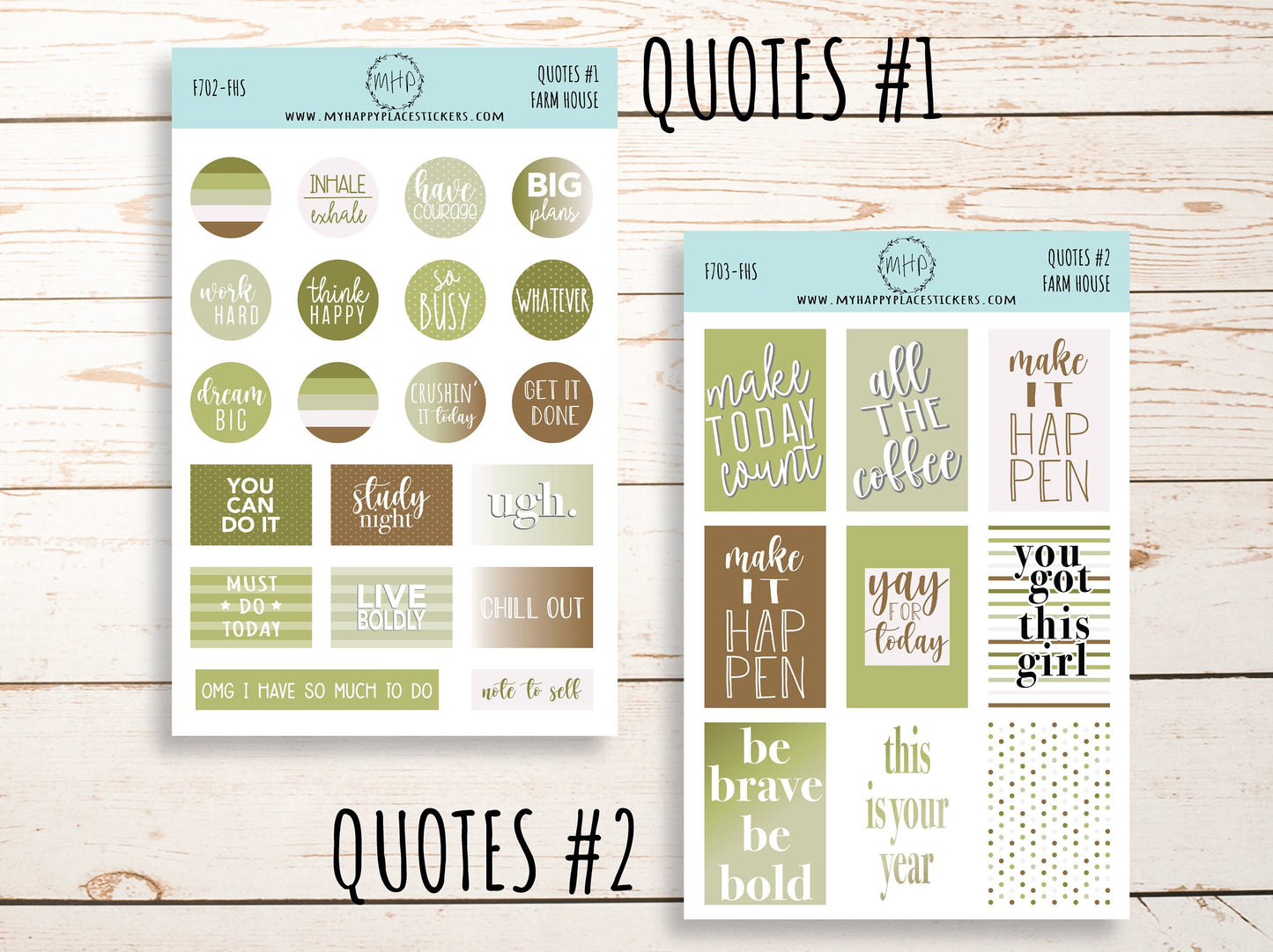 Weekly Kit Sheets "FARM HOUSE". Stickers for Planners and Bullet Journals