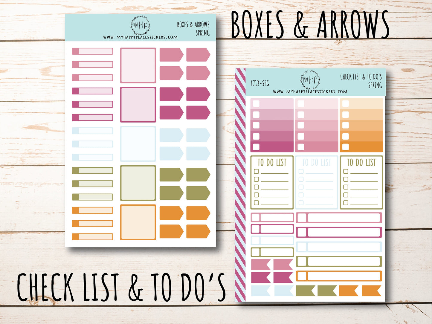 Weekly Kit Sheets "SPRING" Stickers for 7X9 Planners and Bullet Journals