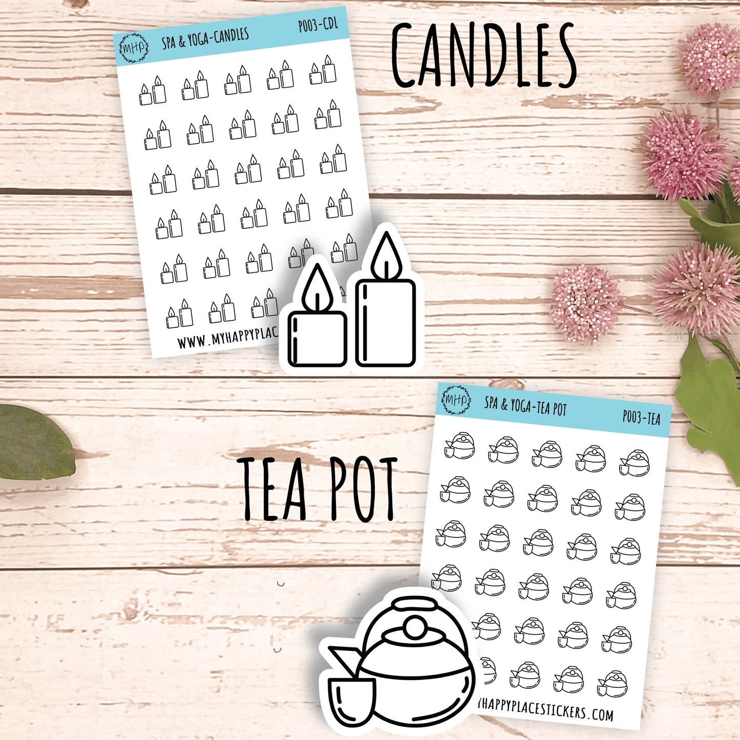 Petite Icons - SPA & YOGA Deco Stickers for Planner and Bullet Journals || P003