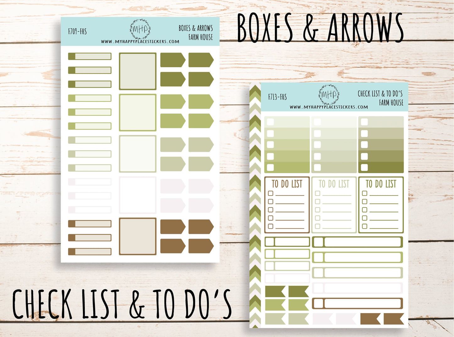 Weekly Kit Sheets "FARM HOUSE". Stickers for Planners and Bullet Journals