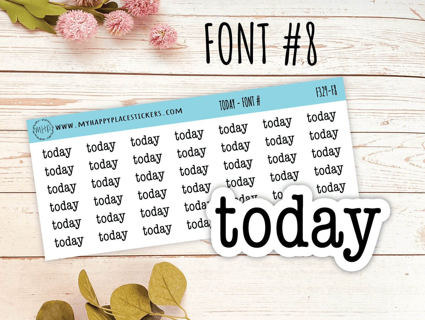 TODAY Planner stickers. Kiss-cut Stickers for Planners and Bullet Journals || T329