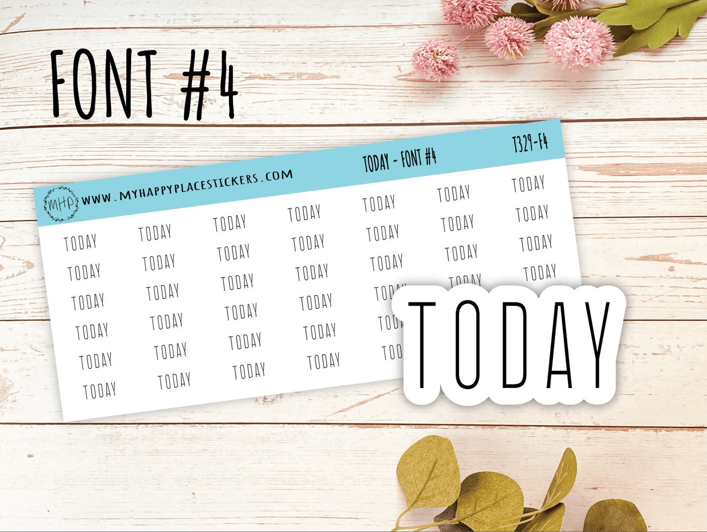 TODAY Planner stickers. Kiss-cut Stickers for Planners and Bullet Journals || T329