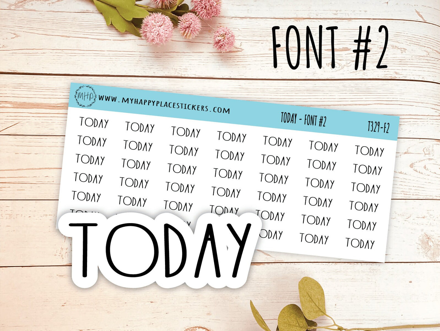 TODAY Planner stickers. Kiss-cut Stickers for Planners and Bullet Journals || T329