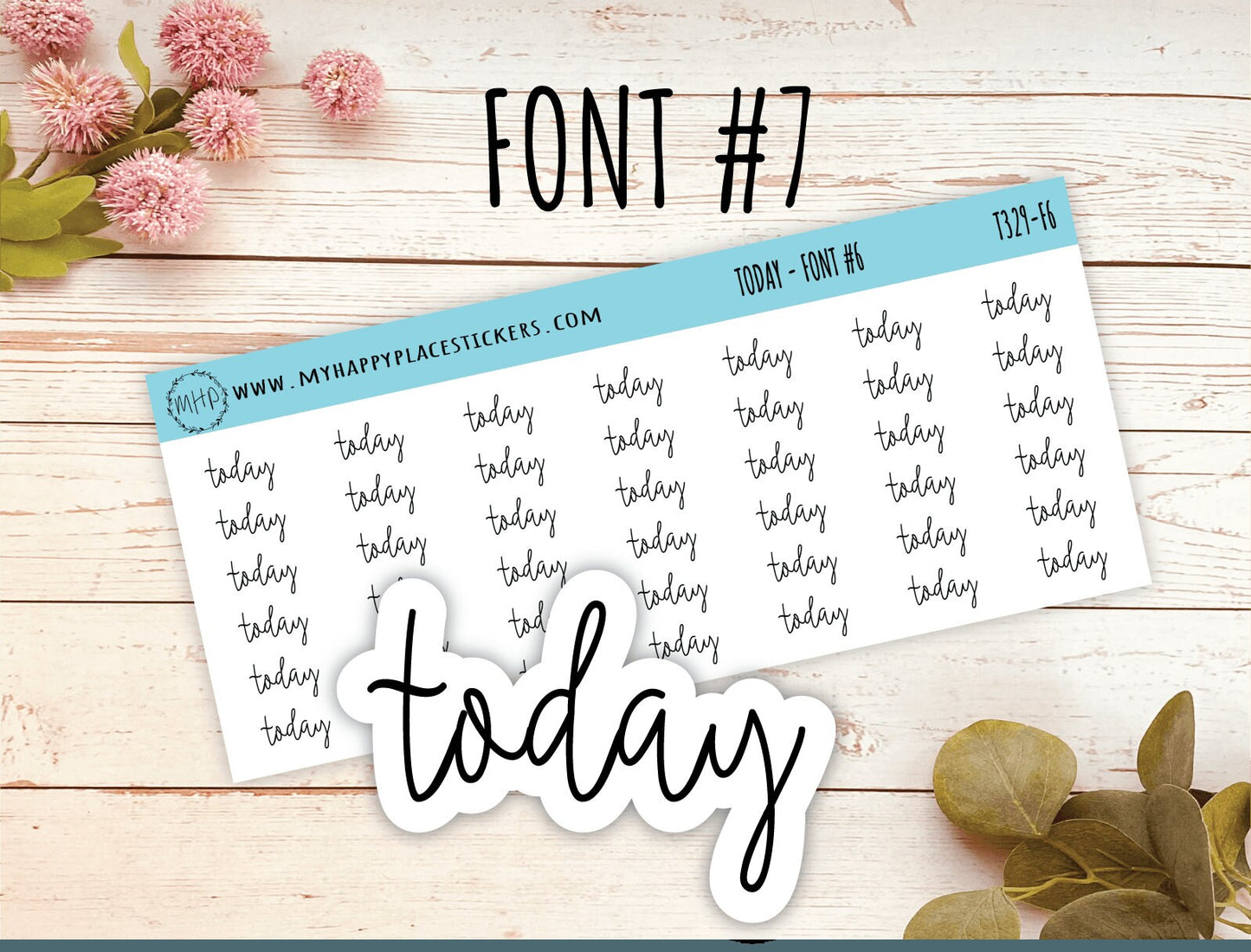TODAY Planner stickers. Kiss-cut Stickers for Planners and Bullet Journals || T329