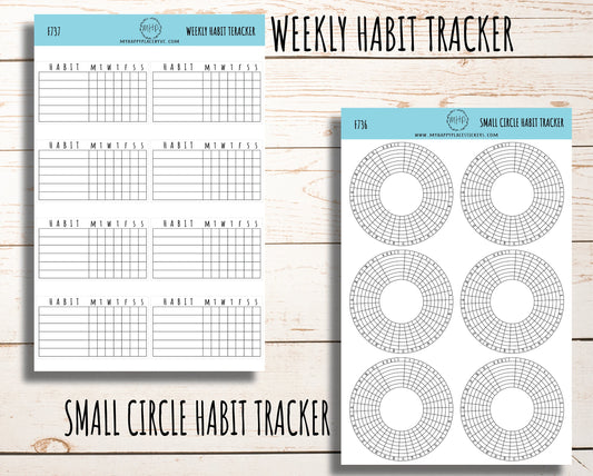 Tracking Stickers for Planners and Bullet Journals. Sticker Bundle || B03