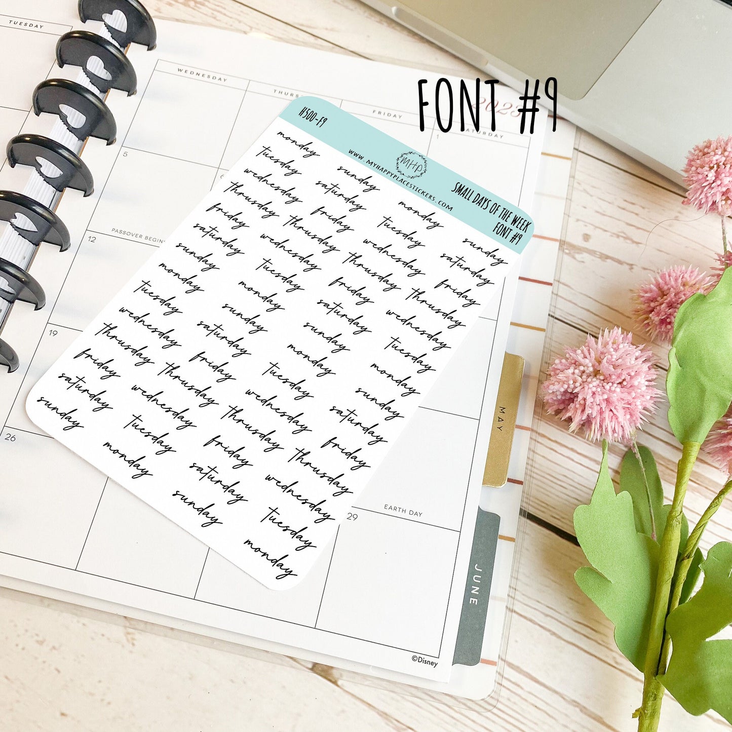 Small Days of the Week Sticker for Planners, Organizers and Bullet Journals. College Planner || H500