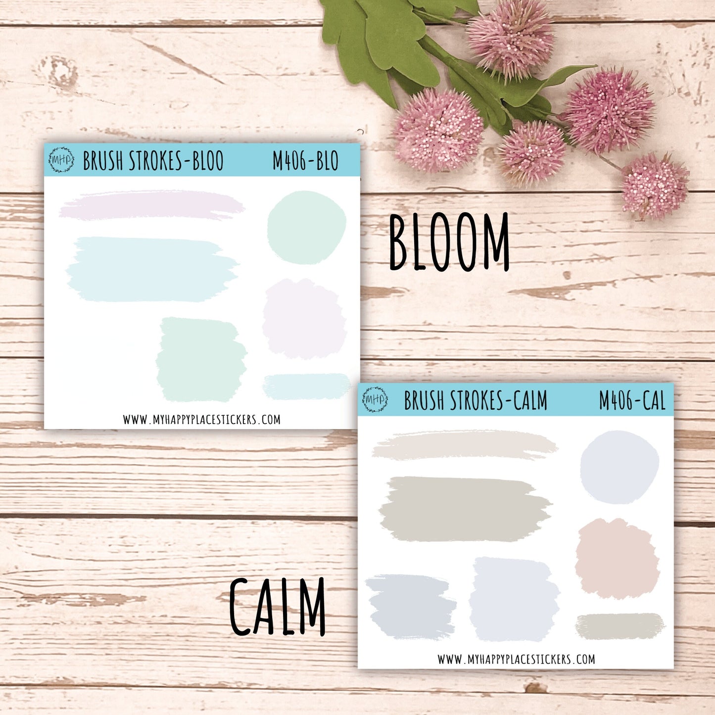 Brush Strokes Stickers for Planners and Journals. Journaling Stickers || M406