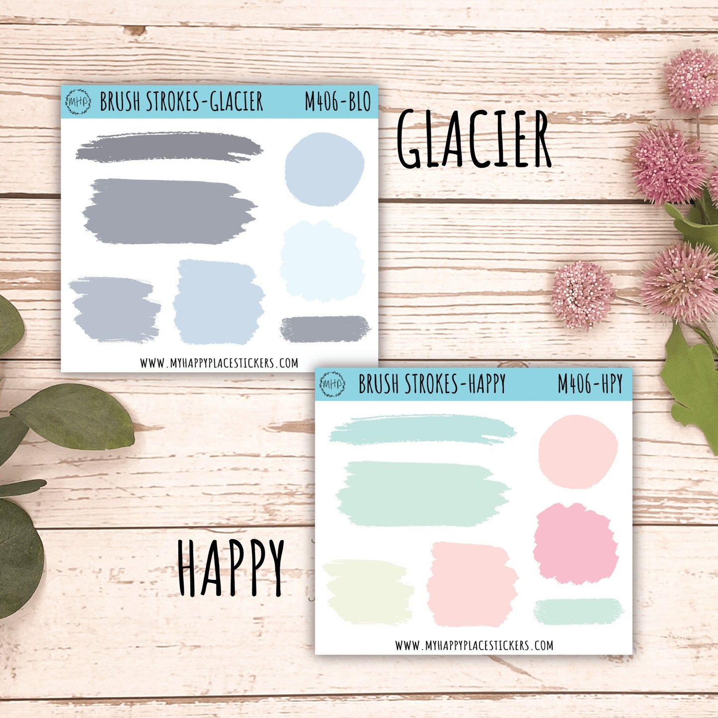Brush Strokes Stickers for Planners and Journals. Journaling Stickers || M406