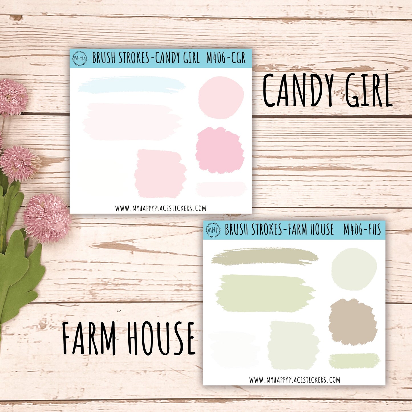 Brush Strokes Stickers for Planners and Journals. Journaling Stickers || M406