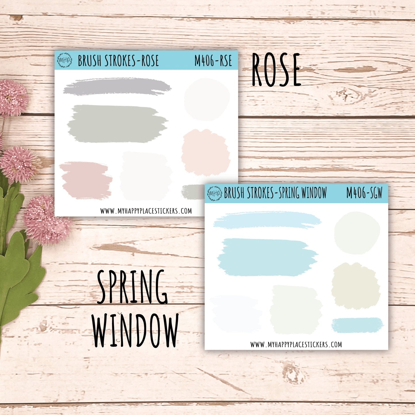 Brush Strokes Stickers for Planners and Journals. Journaling Stickers || M406