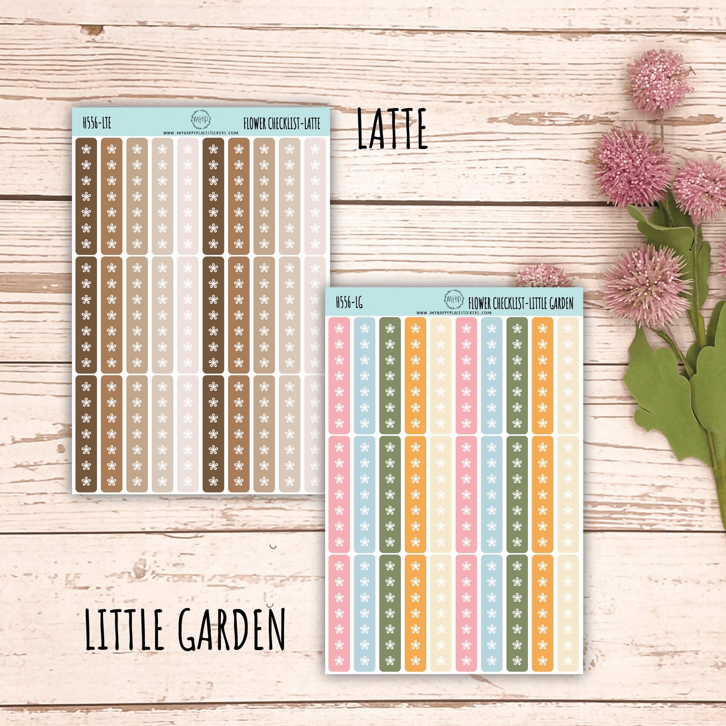 FLOWER Checklist Stickers for Planners and Bullet Journals || H556