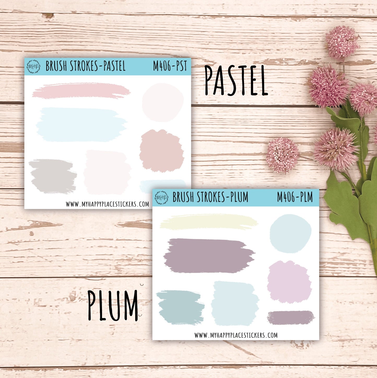 Brush Strokes Stickers for Planners and Journals. Journaling Stickers || M406