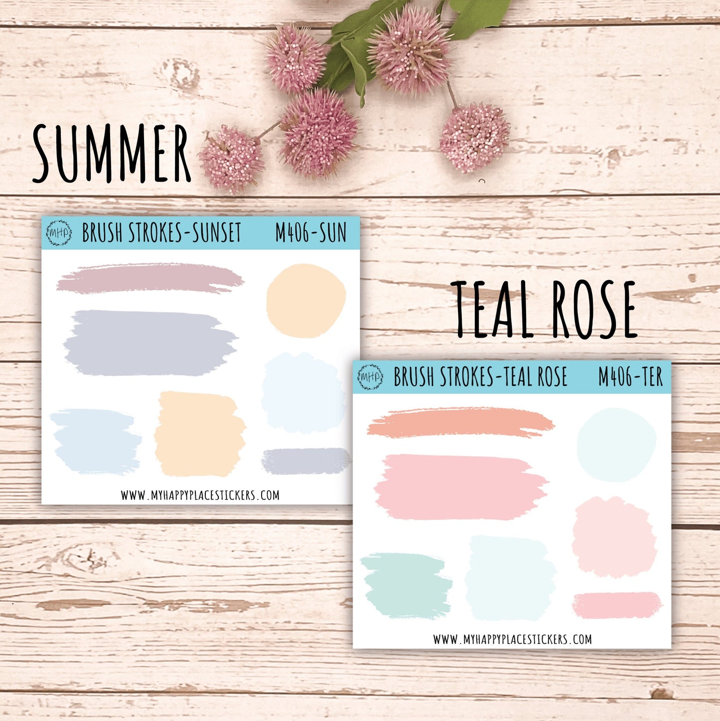Brush Strokes Stickers for Planners and Journals. Journaling Stickers || M406