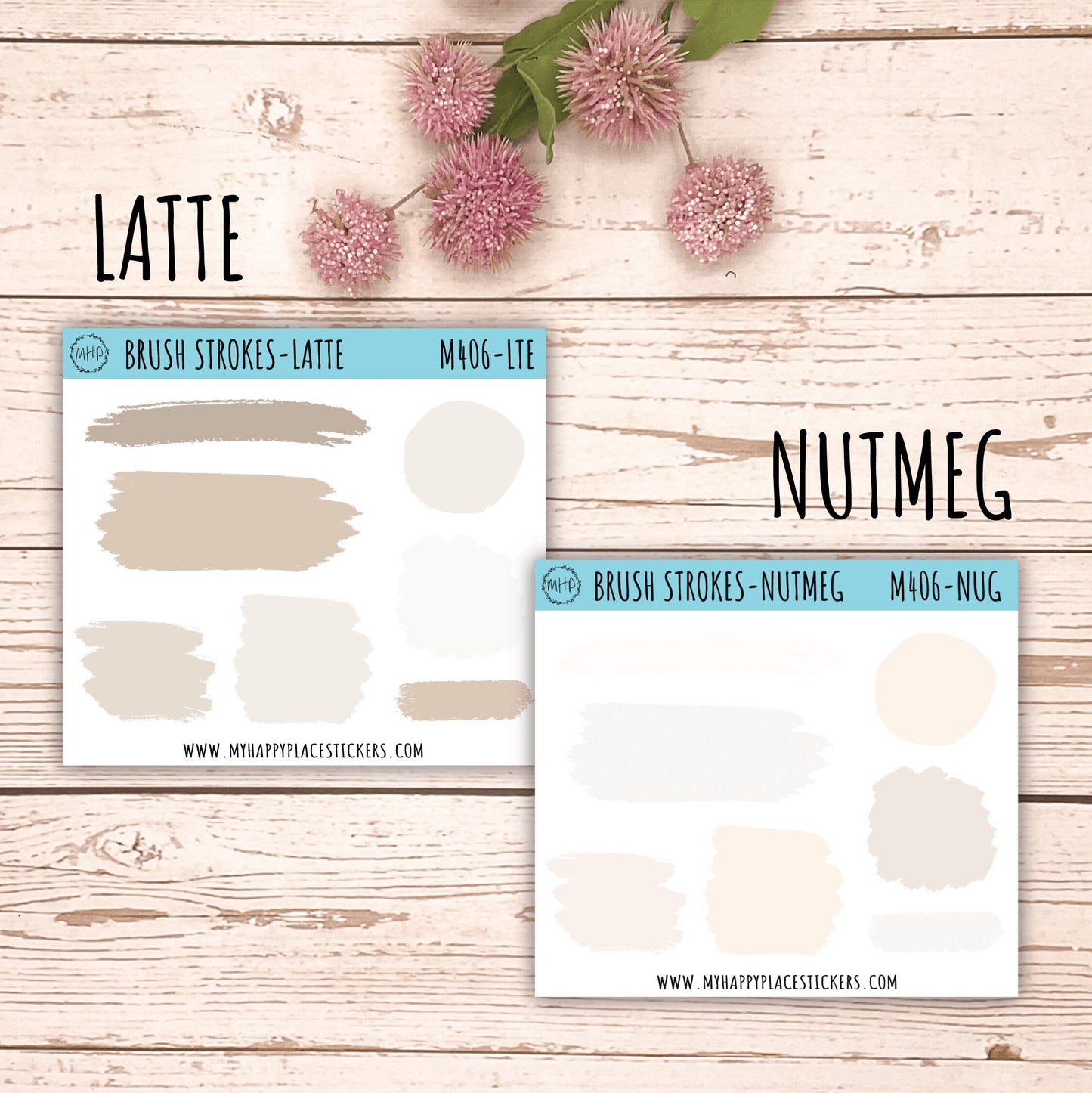 Brush Strokes Stickers for Planners and Journals. Journaling Stickers || M406