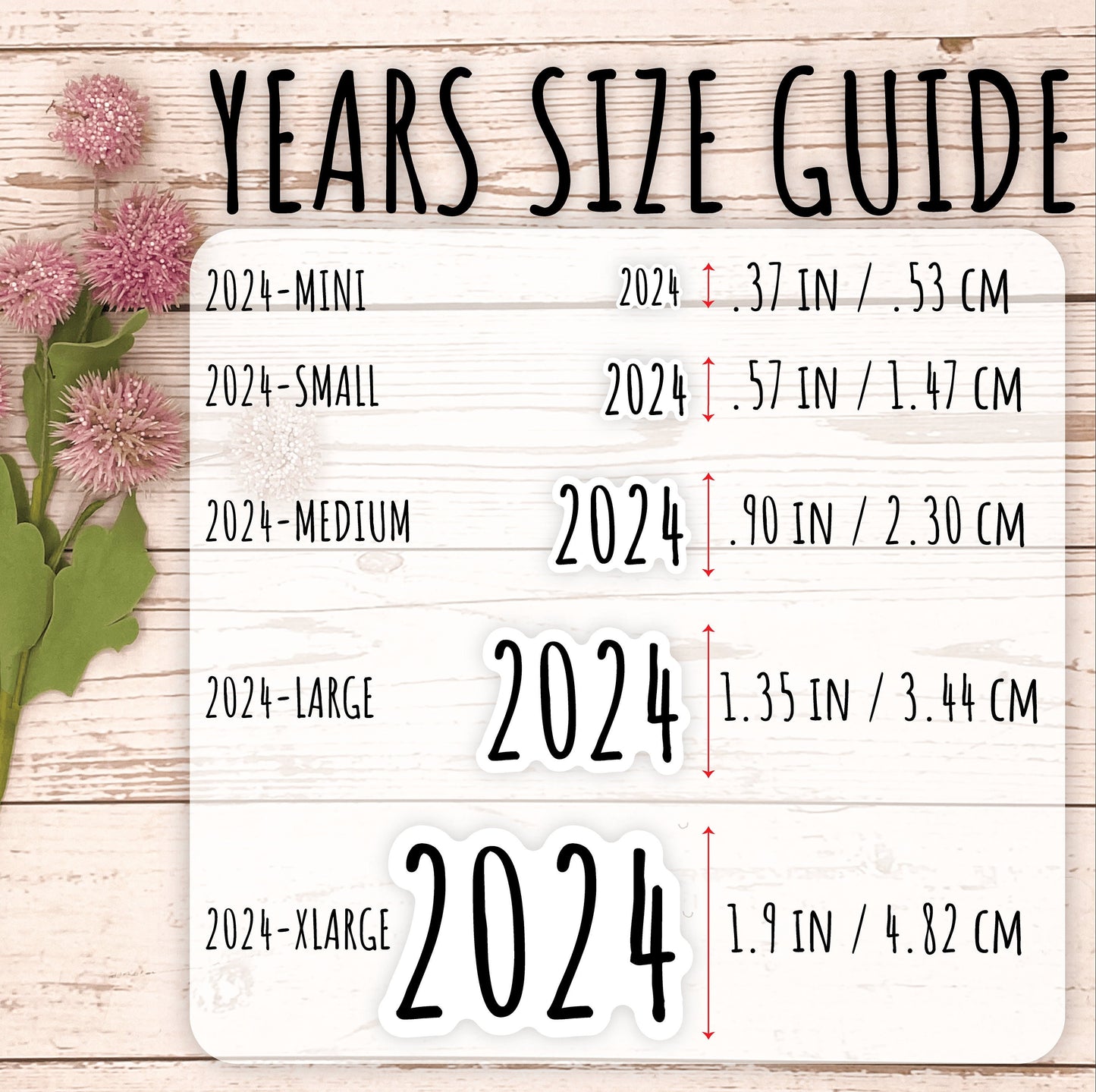 2024 Year Stickers Medium Size for Bullet Journals and Planners || H561