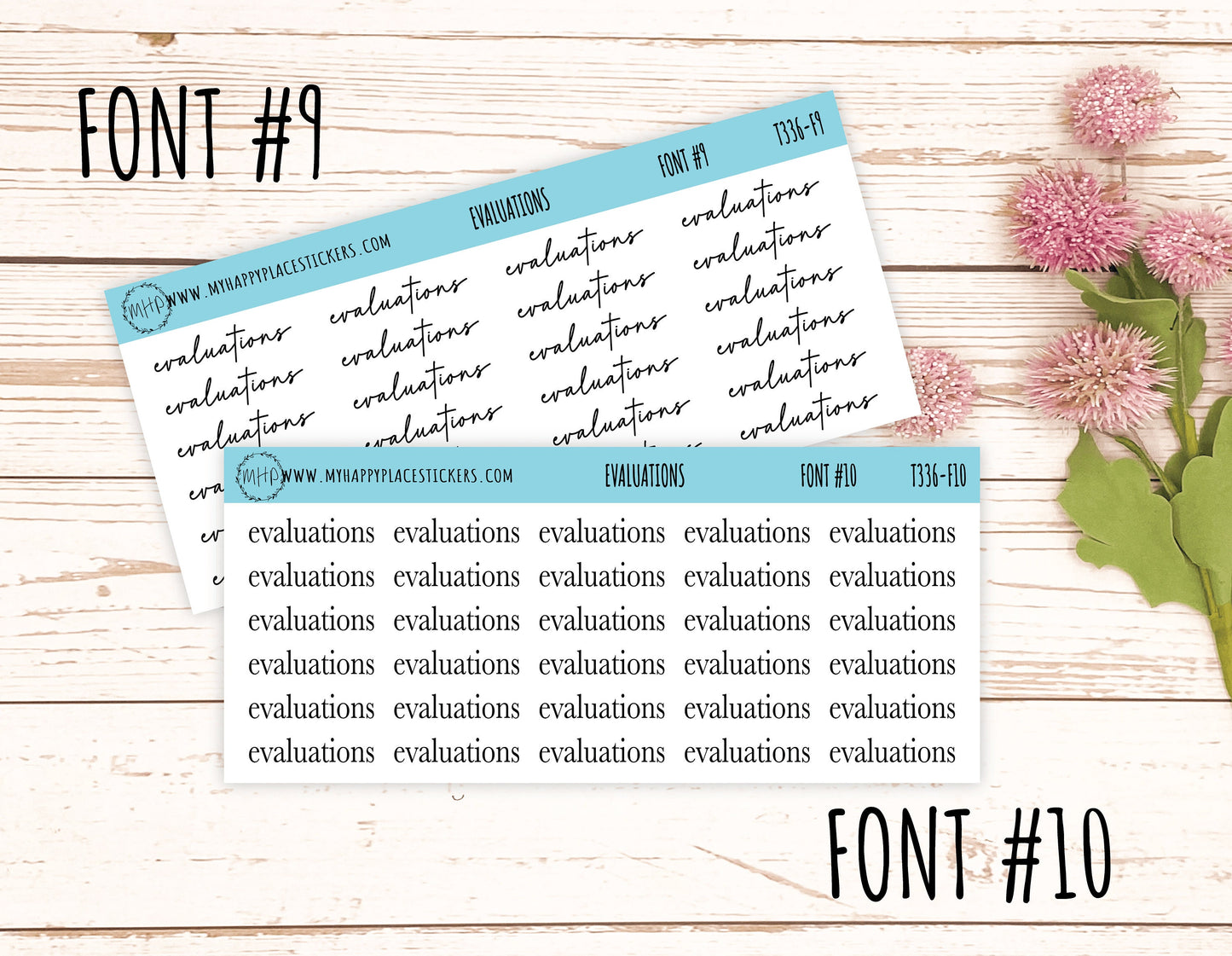 EVALUATIONS Planner Stickers for Bullet Journals, College Planner, School Planner, Teacher Planner, and Homeschool Planner || T336
