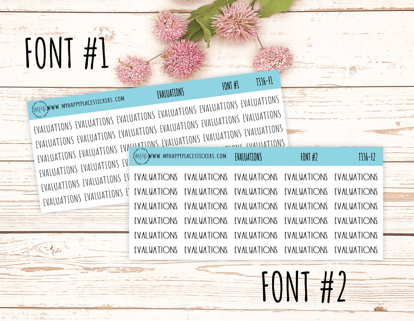 EVALUATIONS Planner Stickers for Bullet Journals, College Planner, School Planner, Teacher Planner, and Homeschool Planner || T336