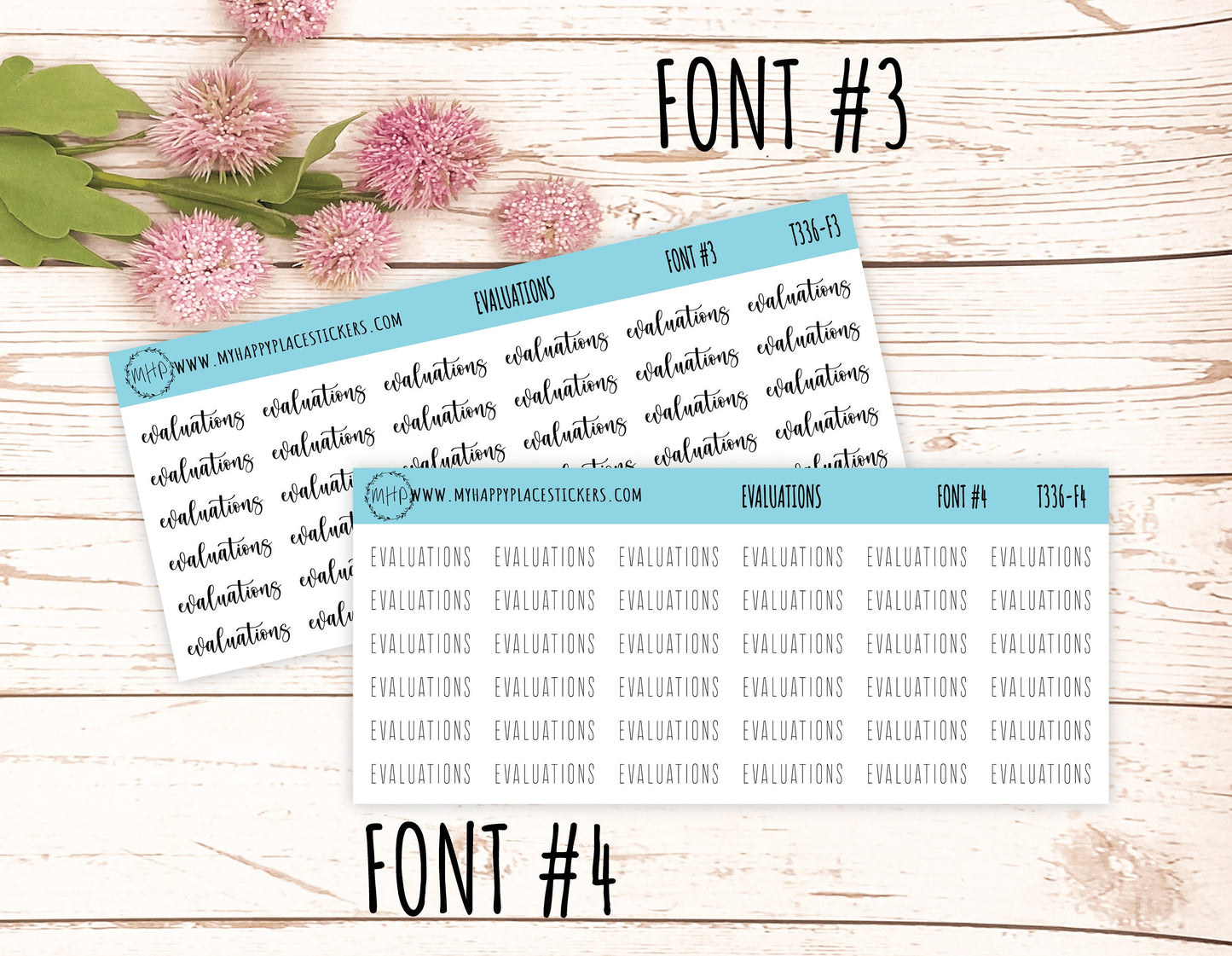 EVALUATIONS Planner Stickers for Bullet Journals, College Planner, School Planner, Teacher Planner, and Homeschool Planner || T336