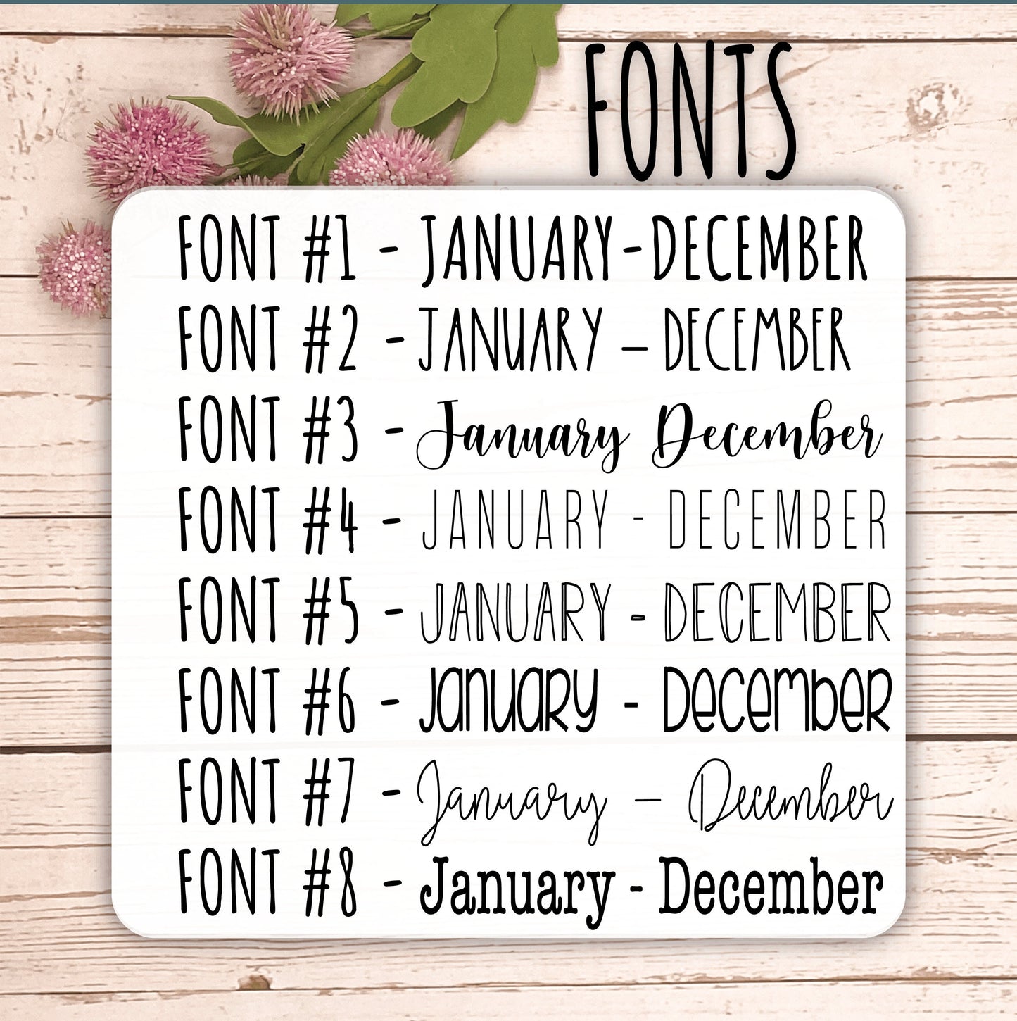 Large Month Stickers || Q112