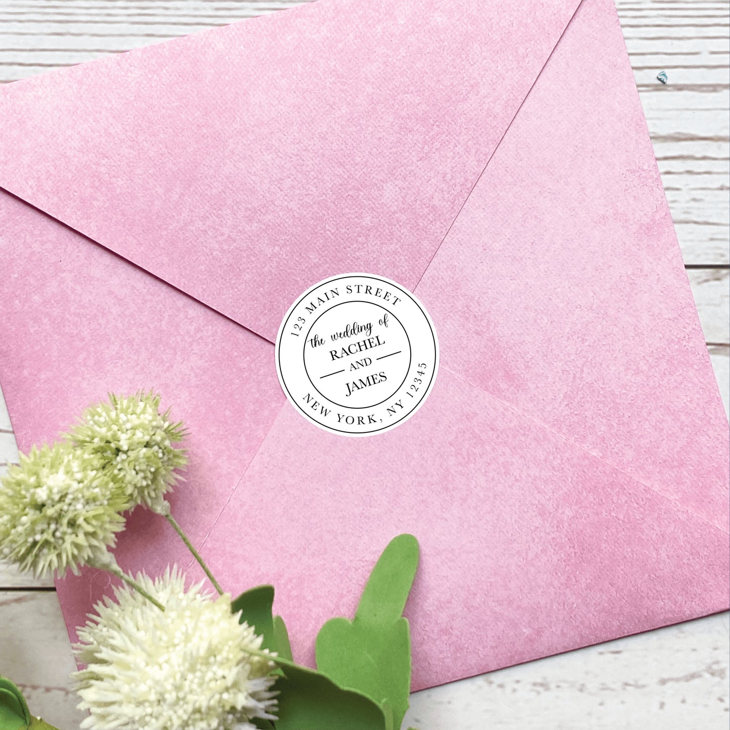 Round Return Address Labels. Personalized Labels. The Wedding of.. labels Transparent Address Labels || RD103 - RD203
