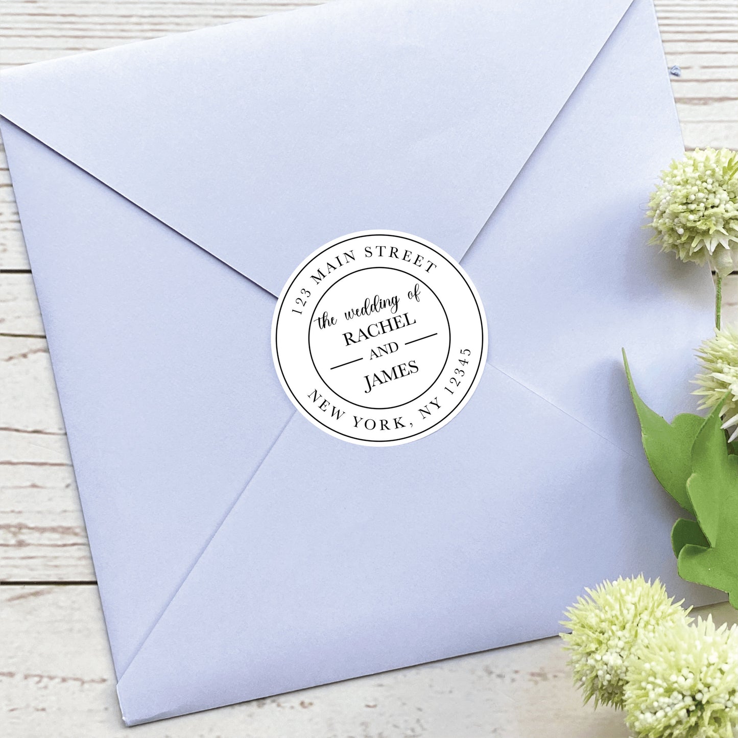 Round Return Address Labels. Personalized Labels. The Wedding of.. labels Transparent Address Labels || RD103 - RD203