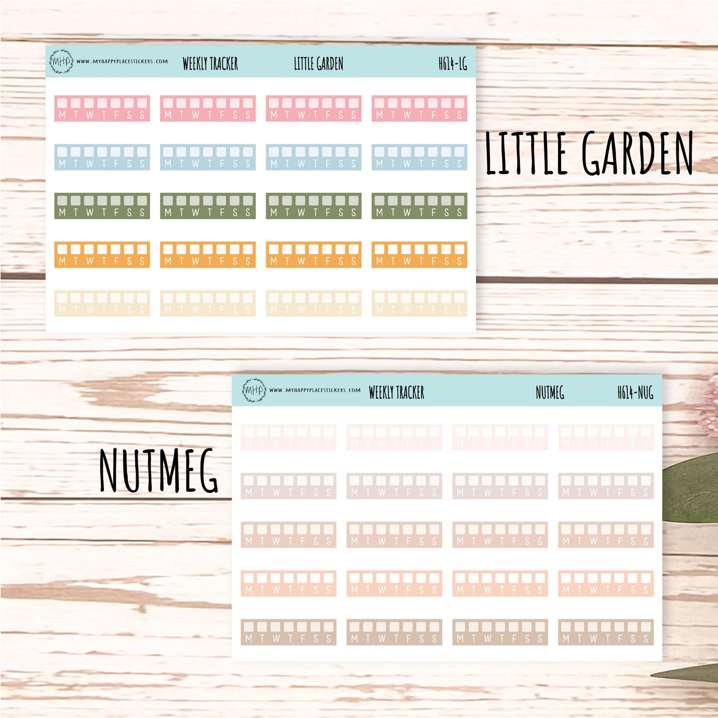 Weekly Tracker Stickers. Planner Stickers || H614