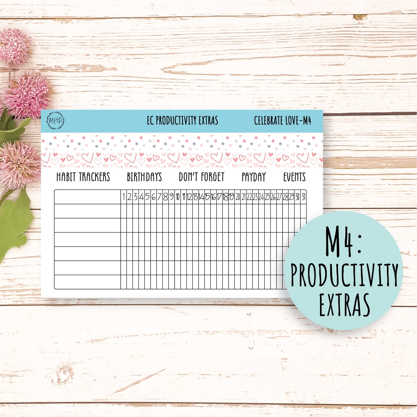 Erin Condren 7x9 Monthly Kit. FEBRUARY "Celebrate Love" || CL-M