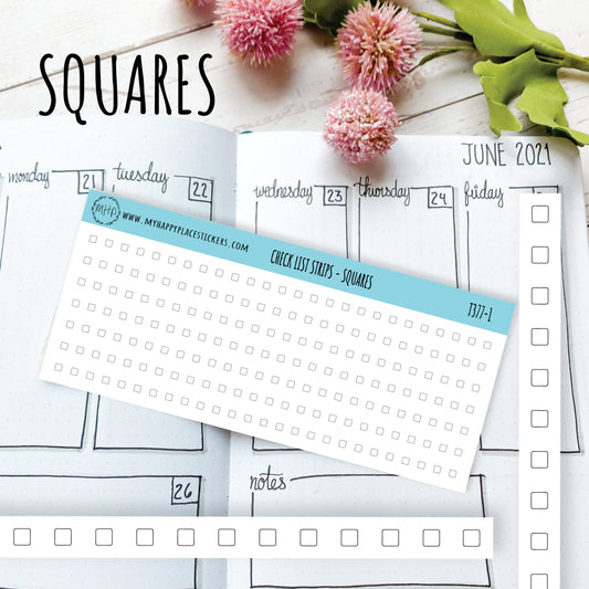 Check List Strips. To Do Check List for Planners || T377