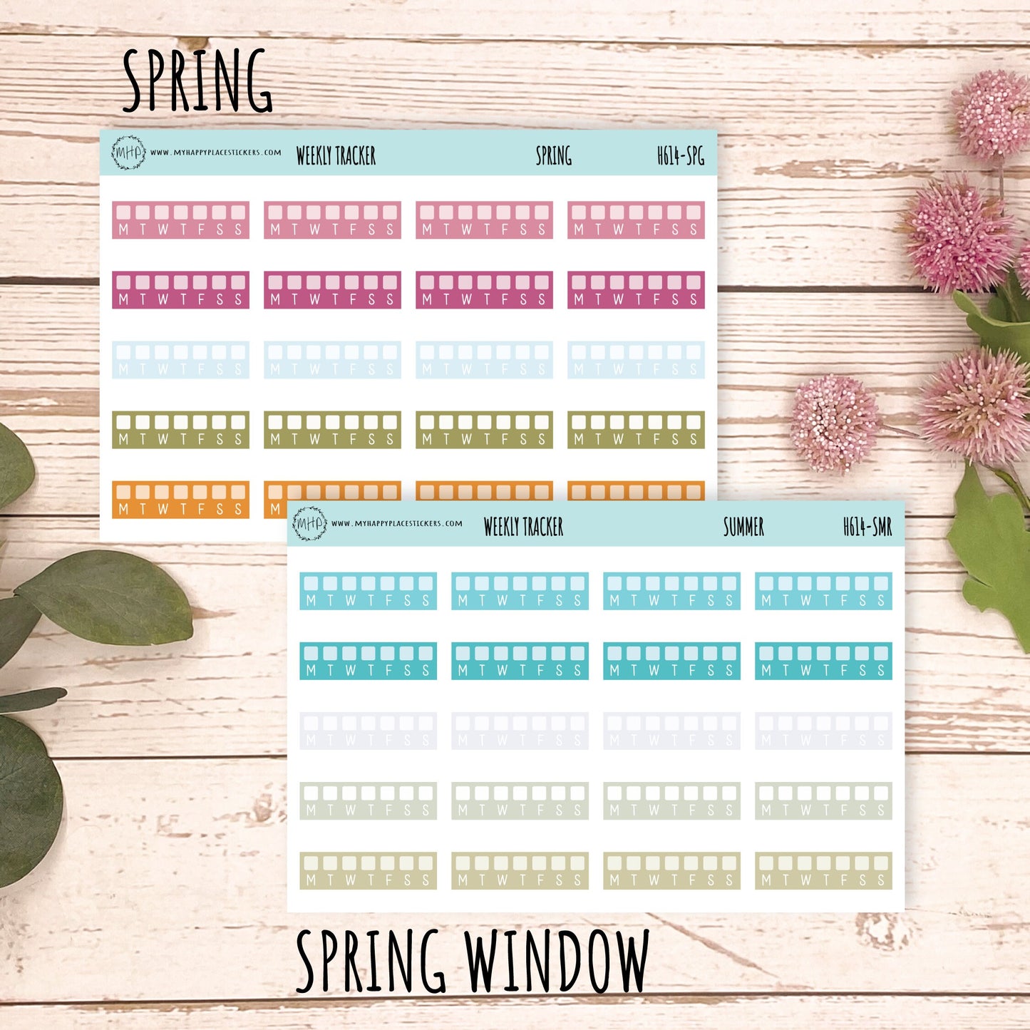 Weekly Tracker Stickers. Planner Stickers || H614