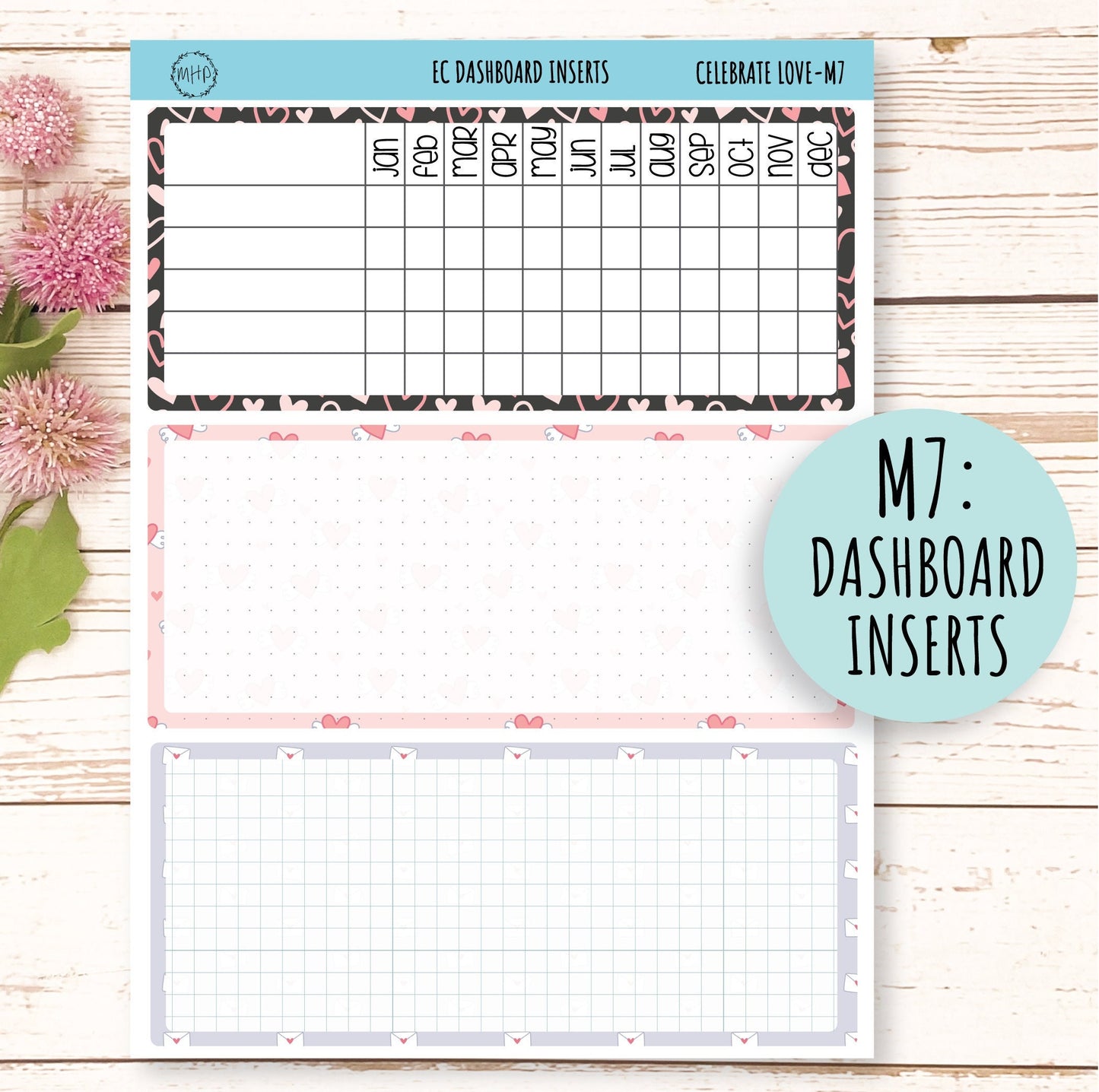 Erin Condren 7x9 Monthly Kit. FEBRUARY "Celebrate Love" || CL-M