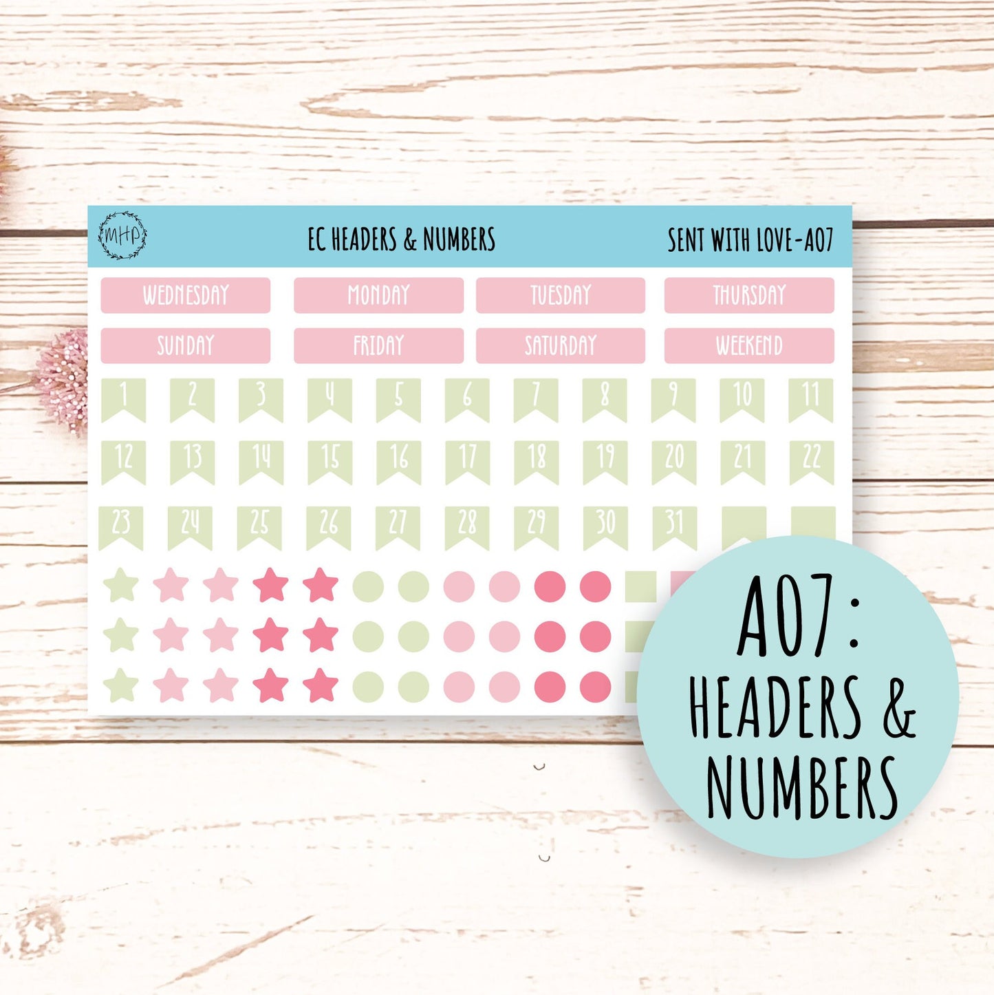 Add Ons Stickers for 7x9 Planners. FEBRUARY Valentine's Day Stickers "Send With Love" || SWL-AO