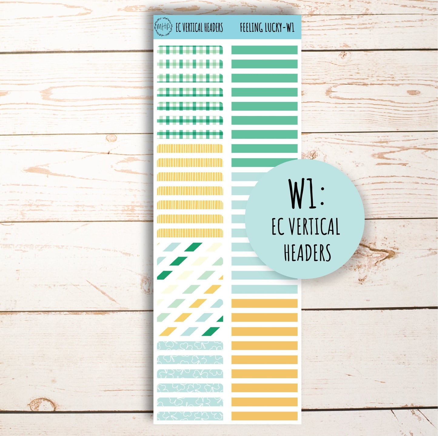 MARCH Weekly Planning Kits for 7x9 Planners. "Feeling Lucky" || FL-W