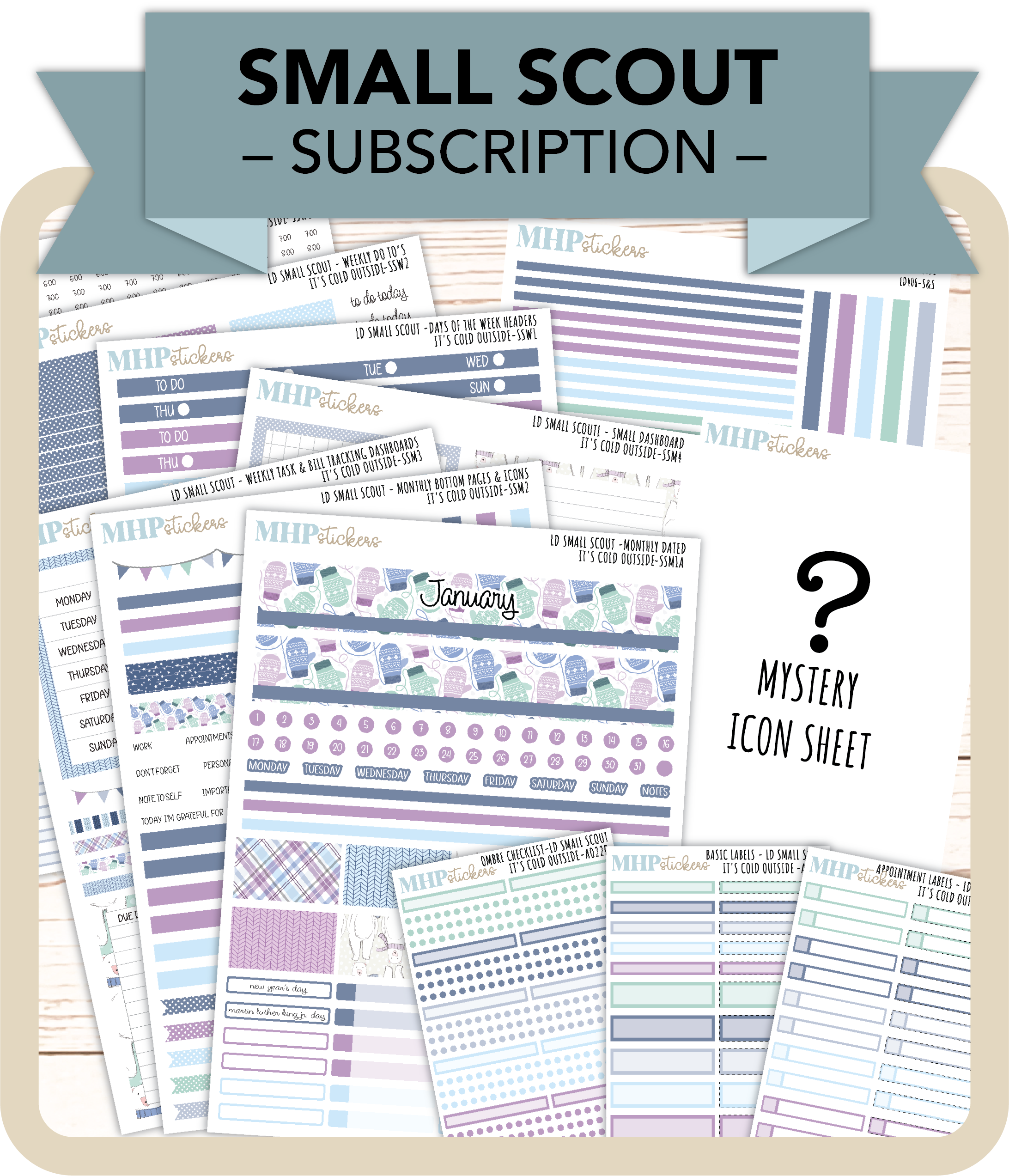 Subscription for the Small Scout Pack – My Happy Place Stickers