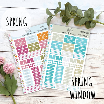 To Do & Days of the Week Planner Stickers. Sticker for College Planner, Teacher Planners and Bullet Journals || F727