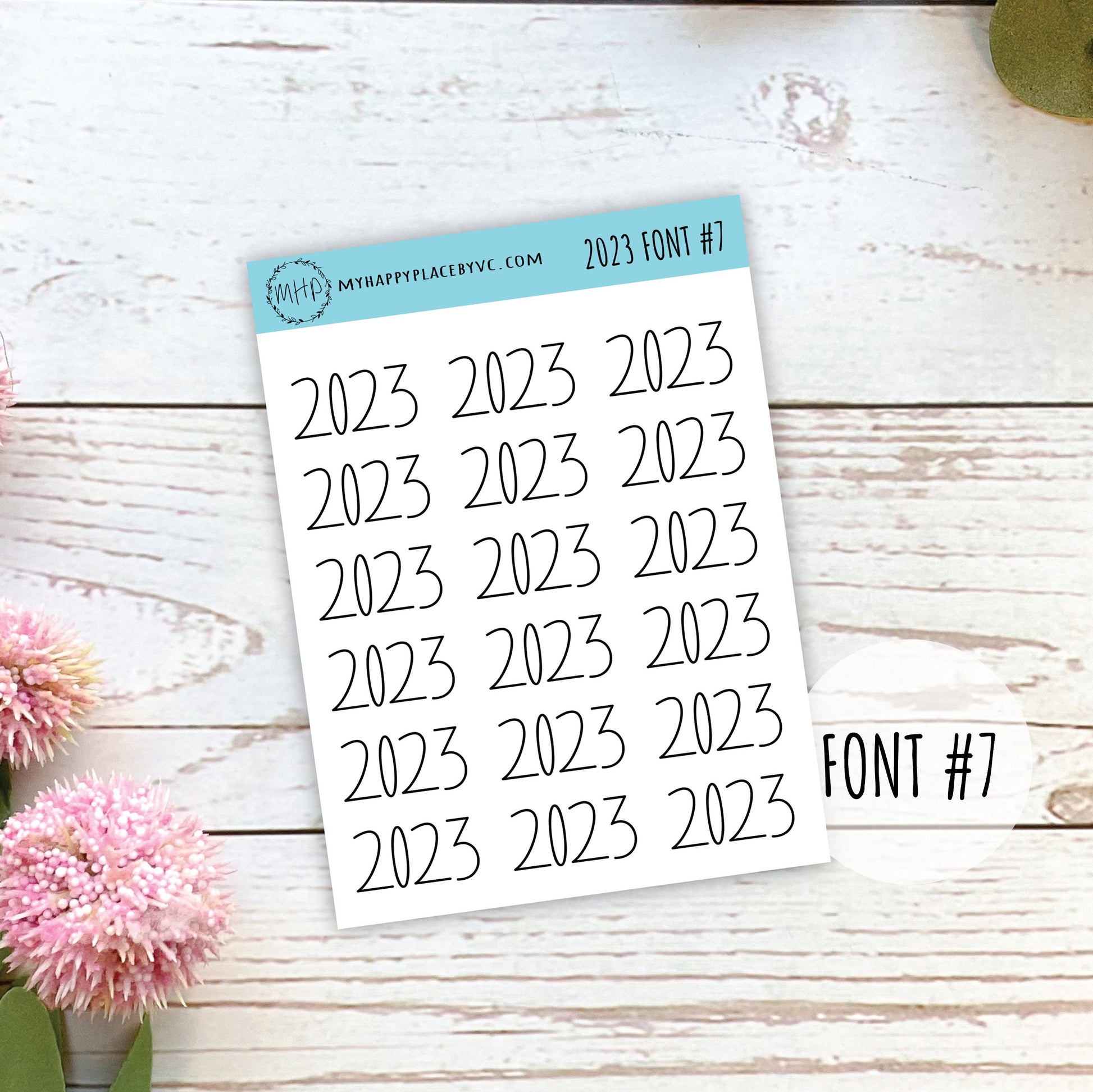 2023 Year Stickers for Planners, Bullet Journals, and College Planners || Q100-2023