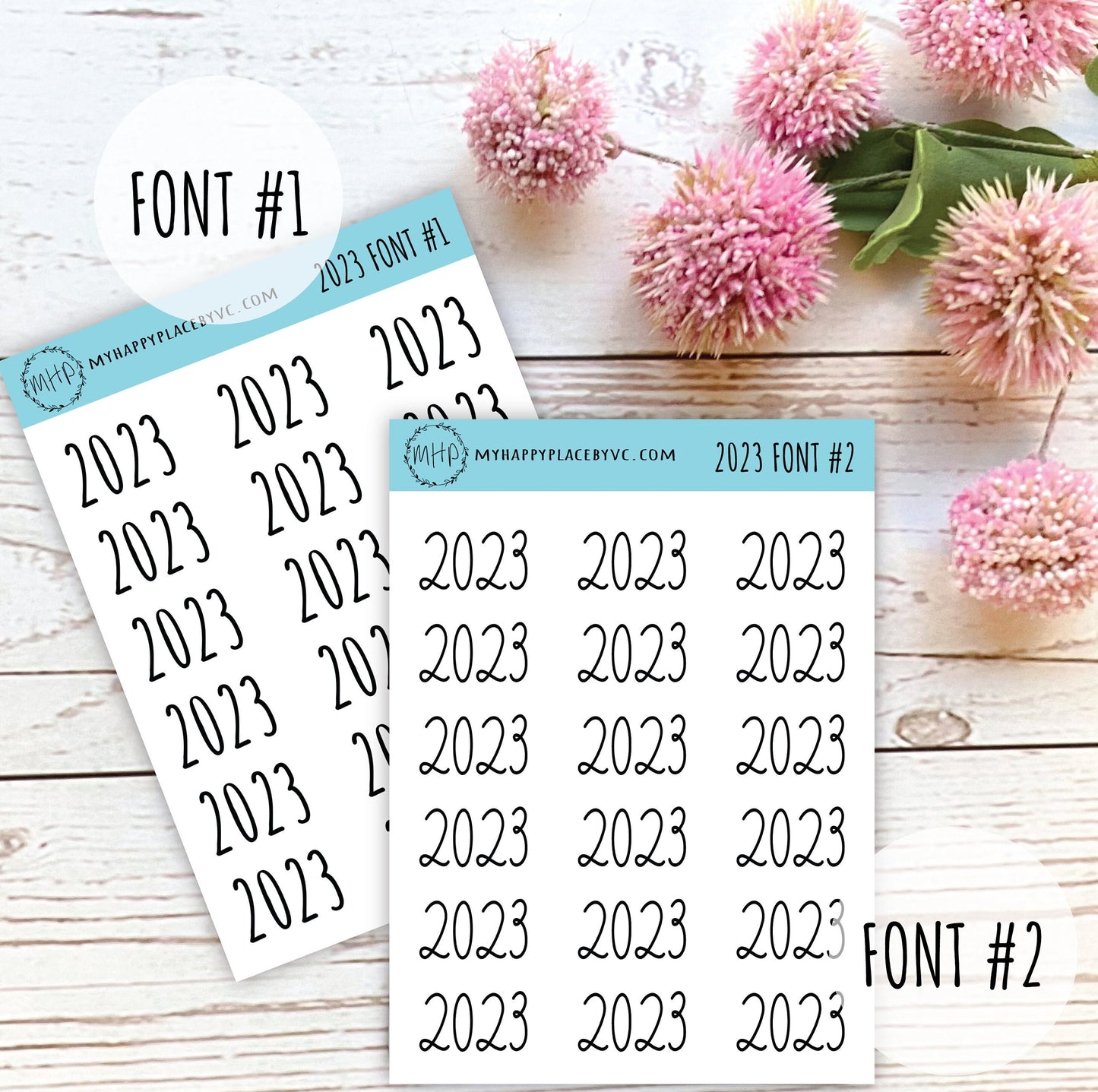 2023 Year Stickers for Planners, Bullet Journals, and College Planners || Q100-2023