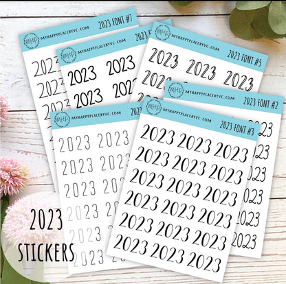 2023 Year Stickers for Planners, Bullet Journals, and College Planners || Q100-2023