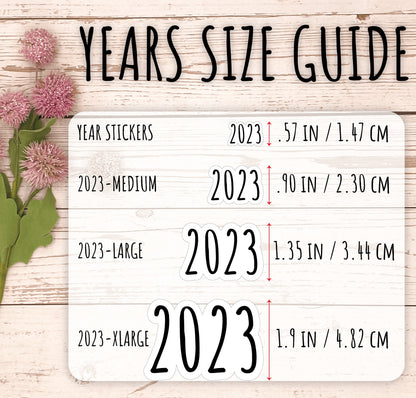 2023 Year Stickers Large Size for Bullet Journals and Planners || H539