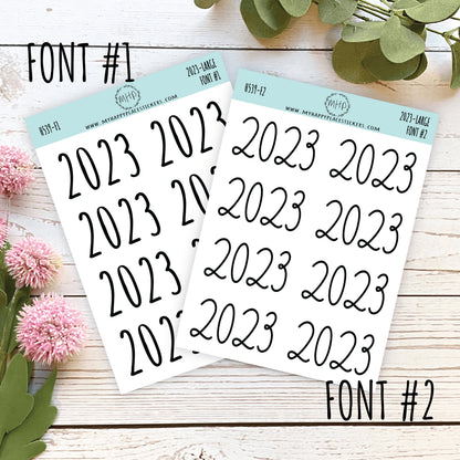 2023 Year Stickers Large Size for Bullet Journals and Planners || H539