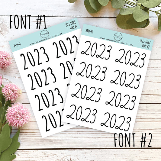 2023 Year Stickers Large Size for Bullet Journals and Planners || H539
