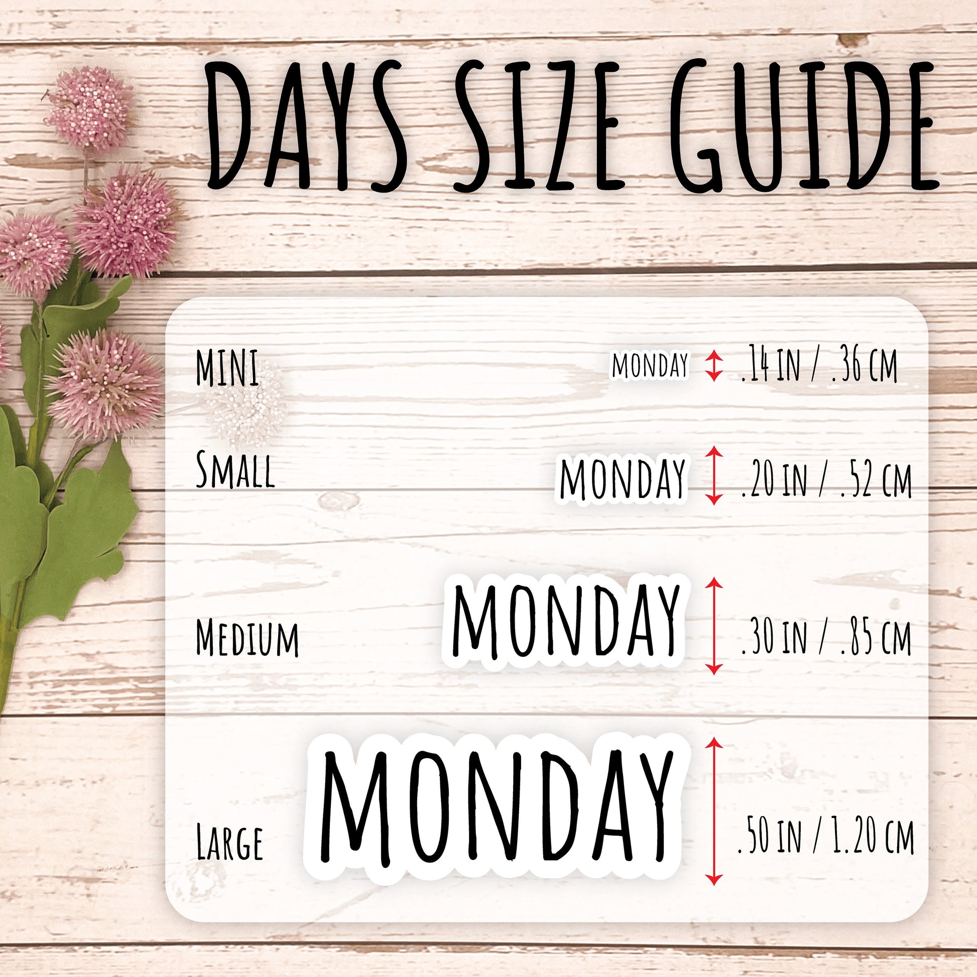 STICKER SET - Mini Days of the Week Stickers for Bullet Journals and Planners || S01