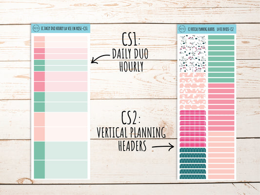 Stickers for 7x9 Erin Condren Planners. May "La Vie En Rose" || LVER-CS