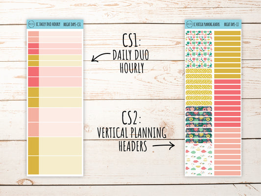 Stickers for 7x9 Erin Condren Planners. JUNE "Bright Days". Add-On Sticker Sheets || BD-CS