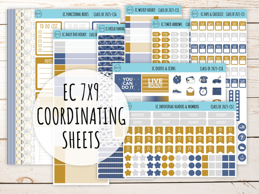 Stickers for 7x9 Erin Condren Planners. GRADUATION MONTH "Class of 2023. Add-On Sticker Sheets || C23-CS