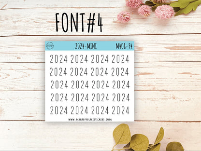 Mini 2024 Year Stickers for Bullet Journals and Planners || M408
