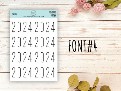 2024 Year Large Size Stickers for Bullet Journals and Planners. Planner Stickers || H560