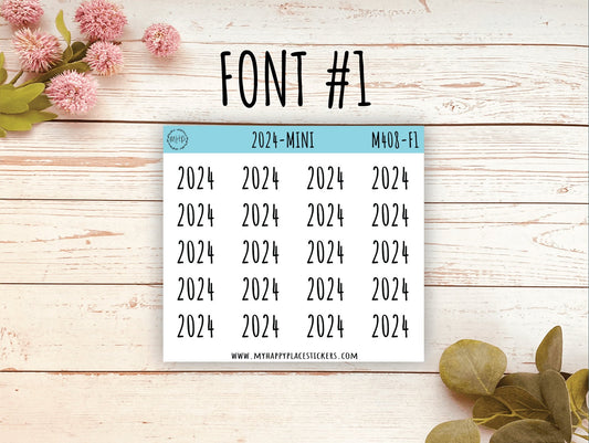 Mini 2024 Year Stickers for Bullet Journals and Planners || M408