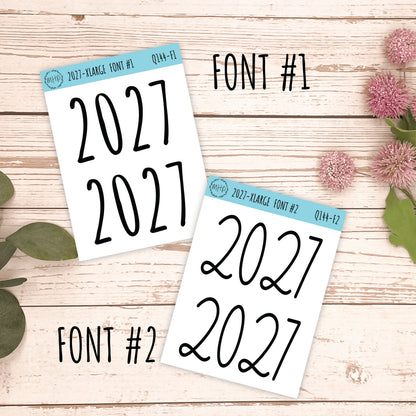 X Large 2027 Year Stickers for Planners, Bullet Journals, College Planner. || Q144