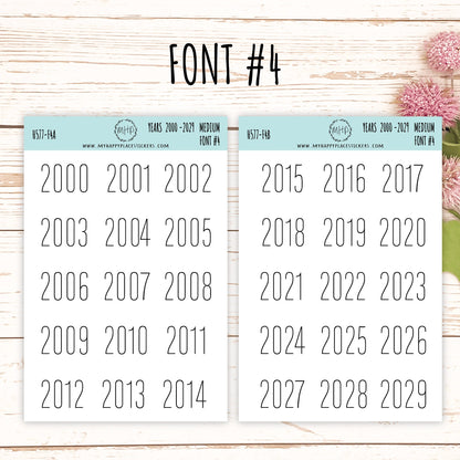 2000 - 2029 Years Stickers Size Medium. Timeline Stickers. || H577