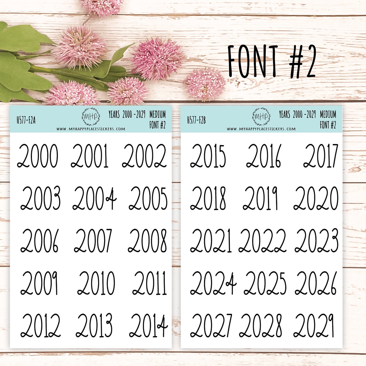 2000 - 2029 Years Stickers Size Medium. Timeline Stickers. || H577